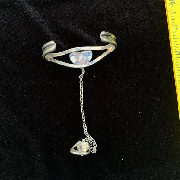 hand made connected bracelet and ring set - Picture 2 of 3